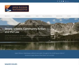 Uppermissouriwaterkeeper.org(Upper Missouri Waterkeeper®) Screenshot