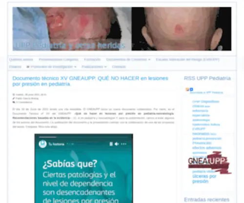 Upppediatria.org(UPP pediatría y otras heridas) Screenshot