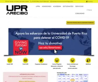 Upra.edu(Universidad de Puerto Rico en Arecibo) Screenshot