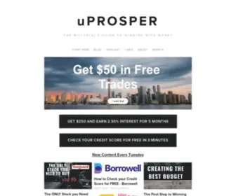 Uprosper.ca(The Millenial's Guide to Winning with Money. uPROSPER) Screenshot