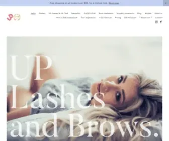 Upsalons.com(UP Lashes and Brows) Screenshot