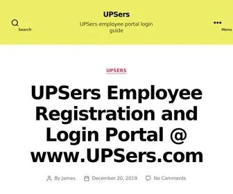 Upserss.xyz(UPSers employee portal login guide) Screenshot