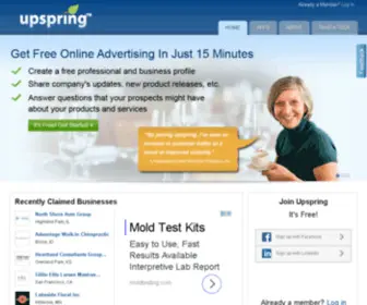 Upspring.com(Social Media Marketing Platform for Small Businesses) Screenshot