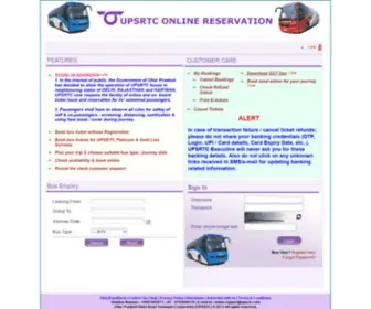 Upsrtconline.co.in(Online Reservation System) Screenshot