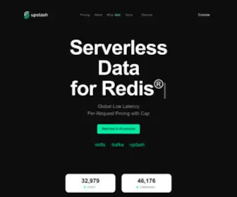 Upstash.com(Designed for the serverless with per) Screenshot