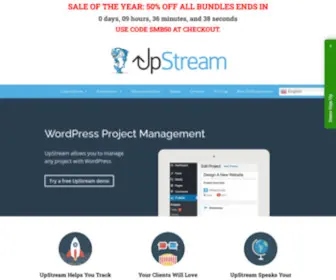 Upstreamplugin.com(WordPress Project Management Plugin by UpStream) Screenshot