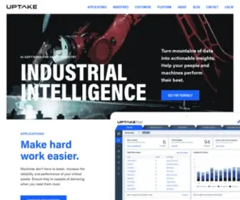 Uptake.com(Uptake is a leader in predictive analytics software) Screenshot
