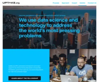 Uptake.org(Industrial AI and IoT for Social Good) Screenshot