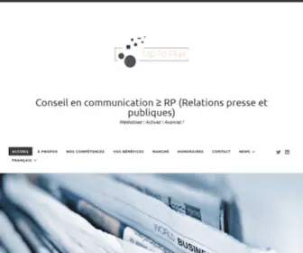 Uptoflux.com(Entreprise conseil en stratégie de communication en Nouvelle) Screenshot