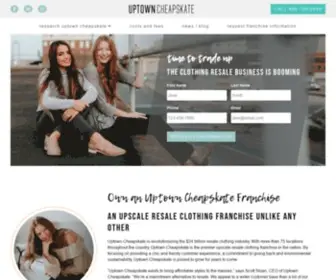 Uptowncheapskatefranchise.com(An upscale resale clothing business) Screenshot