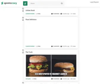 Upvotocracy.com(Free speech communities social network) Screenshot