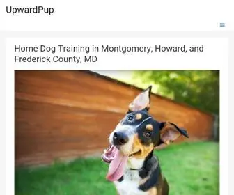 Upwardpuptraining.com(Home Dog Training in Montgomery) Screenshot