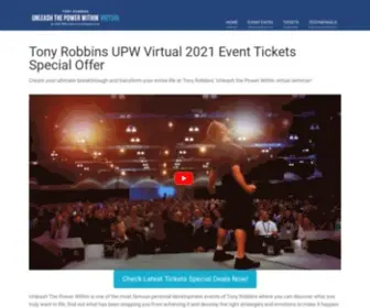 Upwlondontickets.co.uk(Tony Robbins UPW 2021 Virtual Event Details & Tickets) Screenshot