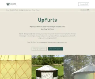 Upyurts.info(Ultralight Portable Camping Yurts) Screenshot