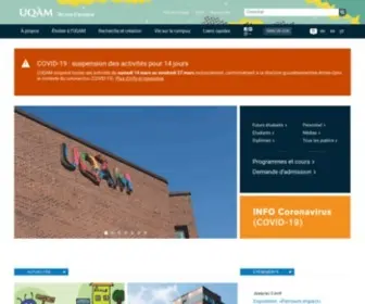 Uqam.ca(L'Université du Québec à Montréal (UQAM)) Screenshot