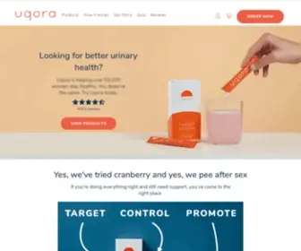 Uqora.com(Urinary Tract Health Supplements) Screenshot