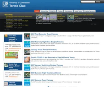 UQTC.org.au(UQ Tennis Club) Screenshot
