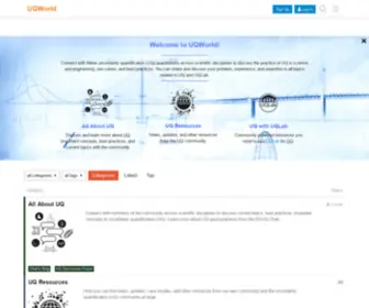 UqWorld.org(The Applied Uncertainty Quantification (UQ) Community) Screenshot