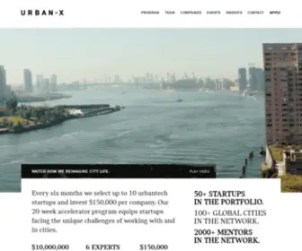 Urban-X.com(The platform for startups reimagining city life) Screenshot