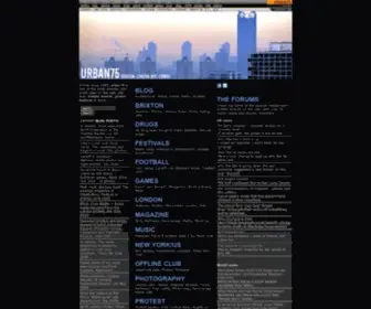 Urban75.net(Urban75 ezine featuring bulletin boards) Screenshot