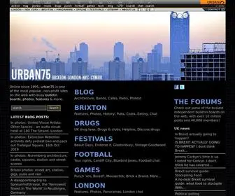 Urban75.org(Urban75 ezine featuring bulletin boards) Screenshot