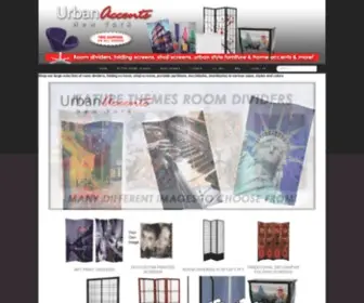 Urbanaccentsny.com(Huge Selection of Room Dividers) Screenshot