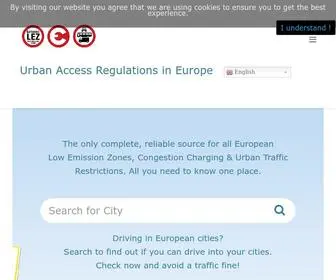 Urbanaccessregulations.eu(Urbanaccessregulations) Screenshot