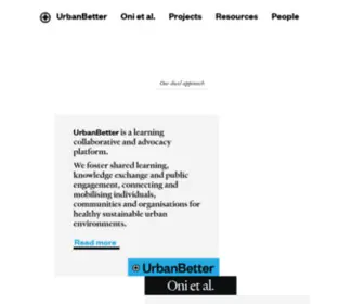 Urbanbetter.science(UrbanBetter & Oni et al) Screenshot