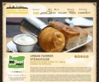 Urbanfarmerportland.com(Portland Steakhouse) Screenshot
