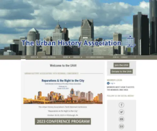 Urbanhistory.org(Urban History Association) Screenshot