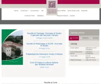 Urbaniana.com(Pontificia Universitas Urbaniana) Screenshot