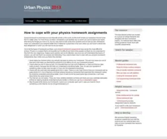 Urbanphysics2013.org(This free academic homework help website) Screenshot