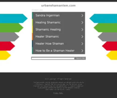 Urbanshamanism.com(Shamanism) Screenshot