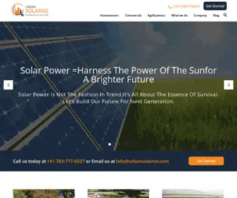 Urbansolarise.com(Solar Installation Company India) Screenshot