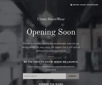 Urbanstreetwear.ca(Urban StreetWear) Screenshot