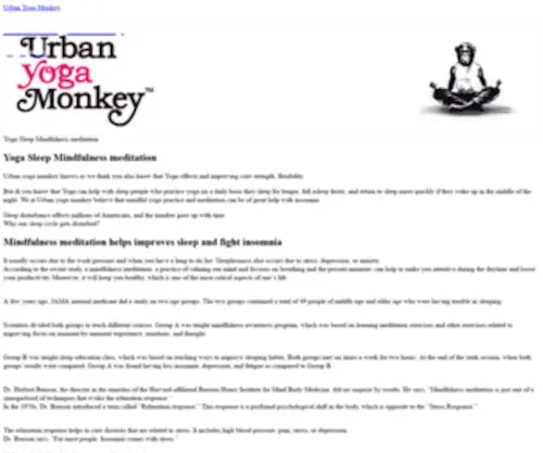 Urbanyogamonkey.com(Yoga poses) Screenshot