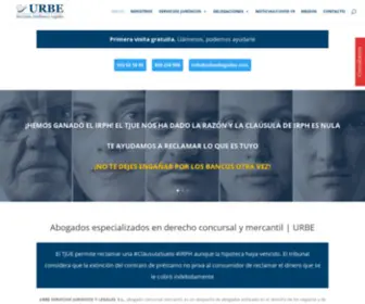 Urbeabogados.com(Abogados especializados en derecho Concursal y Mercantil) Screenshot