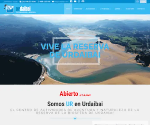 Urdaibai.com(Urdaibai Aventura y Turismo Activo en Bizkaia) Screenshot