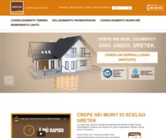 Uretek.it(Consolidamento fondazioni terreni case fabbricati con resine espandenti) Screenshot