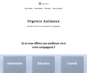 Urgenceanimaux.com(Clic pour animaux) Screenshot
