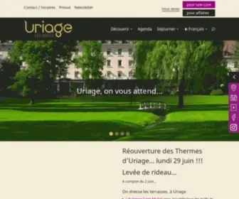 Uriage-Les-Bains.com(Office de Tourisme d'Uriage) Screenshot