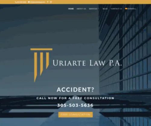 Uriartelegal.com(Alejandro Uriarte Law) Screenshot