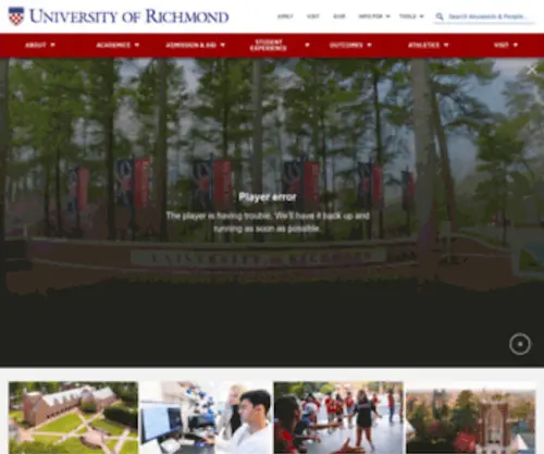 Urich.edu(University of Richmond) Screenshot