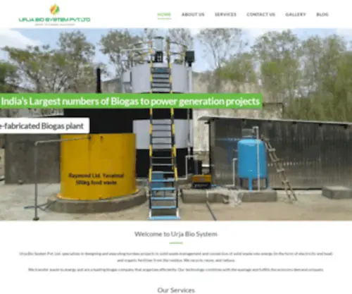 Urjabiosystems.com(Waste to energy solutions) Screenshot