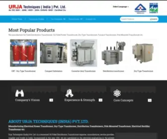 Urjatechniques.com(Vacuum Pressure Impregnated Transformer r Manufacturer) Screenshot