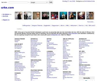 Urke.com(Startsiden for journalister) Screenshot