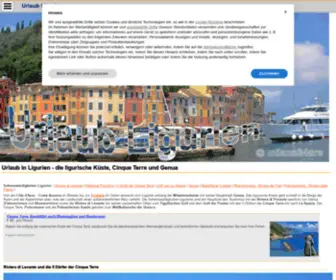 Urlaub-Ligurien.de(Urlaub in Ligurien an der ligurischen Küste) Screenshot