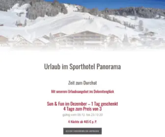 Urlaub-Sporthotel-Panorama.com(Top Urlaubsangebot mitten in den Dolomiten) Screenshot