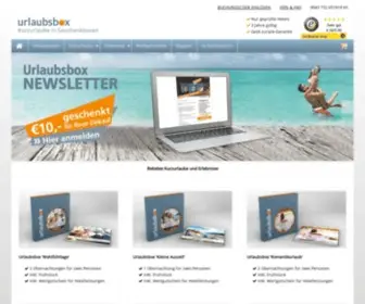 Urlaubsbox.com(Reisegutscheine & Hotelgutscheine in Kurzurlaub) Screenshot