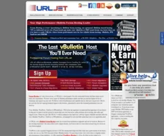 Urljet.com(Vbulletin Shared Hosting and Forum Hosting) Screenshot